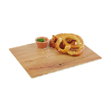 (6 pcs) GN 1/2 Gastronorm Tray - GGM Gastro OAK LIGHT - Melamine - 325x265mm - Height: 15mm - Brown