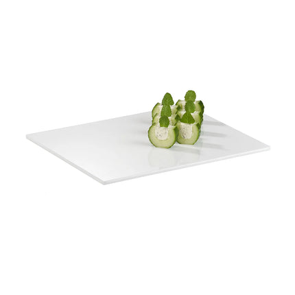 (6 pcs) GN 1/2 Gastronorm Tray - GGM Gastro ZERO - Melamine - 325x265mm - Height: 15mm - White