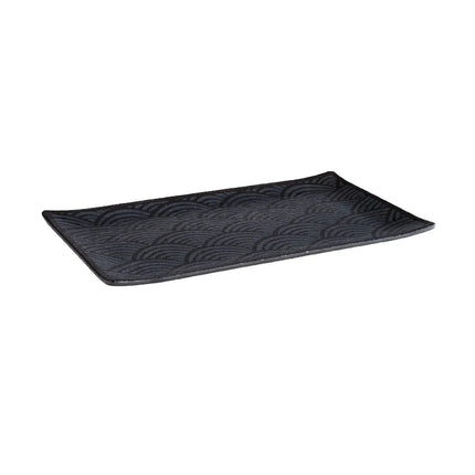 (6 pcs) GN 1/3 Gastronorm Tray - GGM Gastro DARK WAVE - Melamine - 325x176mm - Height: 20mm - Black