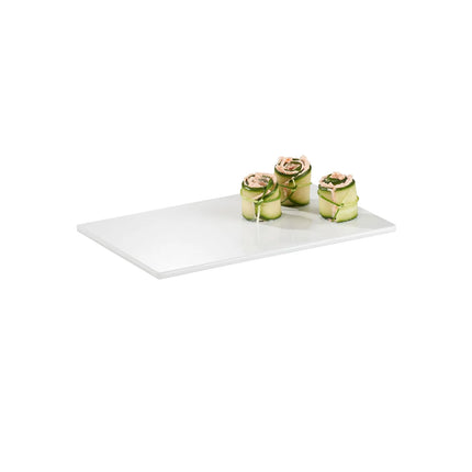 (6 pcs) GN 1/4 Gastronorm Tray - GGM Gastro ZERO - Melamine - 265x162mm - Height: 15mm - White