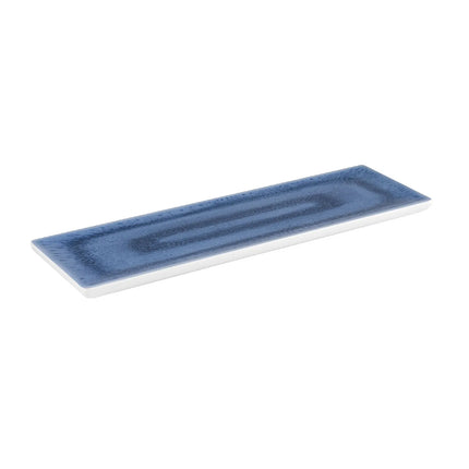 (6 pcs) GN 2/4 Gastronorm Tray - GGM Gastro BLUE OCEAN - Melamine - 530x162mm - Height: 20mm - White/Blue