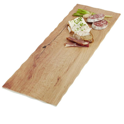 (6 pcs) GN 2/4 Gastronorm Tray - GGM Gastro OAK LIGHT - Melamine - 530x162mm - Height: 15mm - Brown