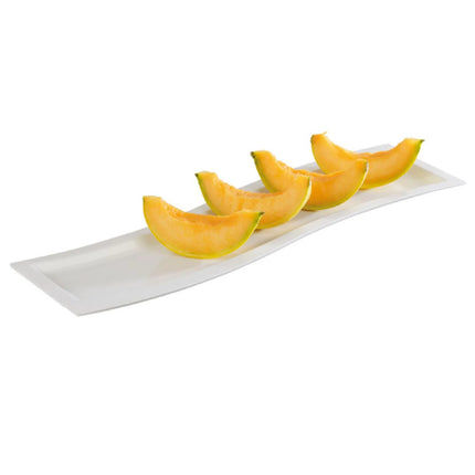 (6 pcs) GN 2/4 Gastronorm Tray - GGM Gastro SINUS - Melamine - 530x162mm - Height: 20mm - White