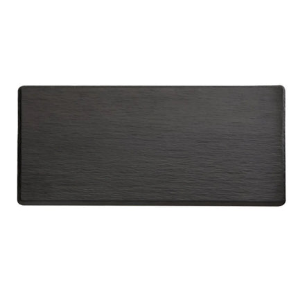 (6 pcs) GN 2/4 Gastronorm Tray - GGM Gastro SLATE - Melamine - 530x162mm - Height: 12mm - Black