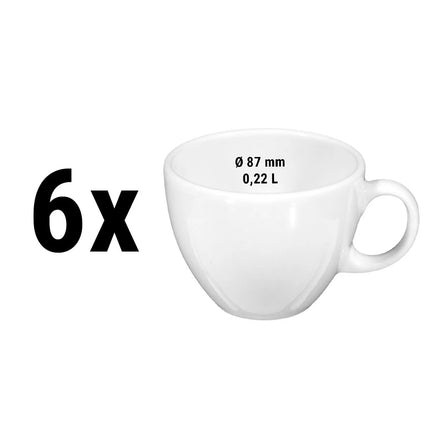 (6 pcs) SELTMANN WEIDEN | Cappuccino Cup Set – 220 ml – Microwave-safe