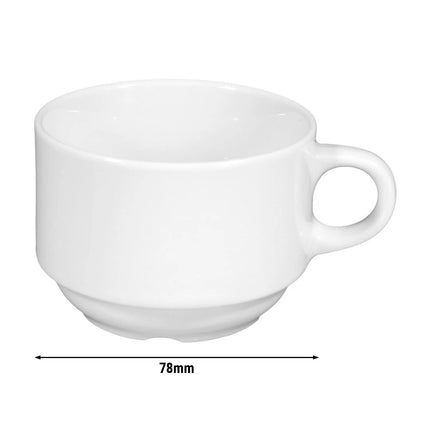 (6 pcs) SELTMANN WEIDEN | Coffee Cup Set – MERAN Series – White Porcelain – 180 ml - High‑gloss look, Extremely robust