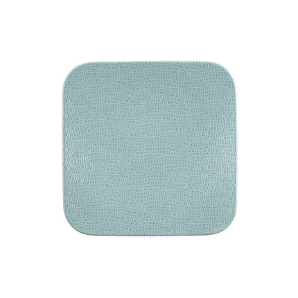 (6 pcs) SELTMANN WEIDEN | Coupe Side Plates – Ø 220 mm – porcelain – dishwasher-safe – square – turquoise