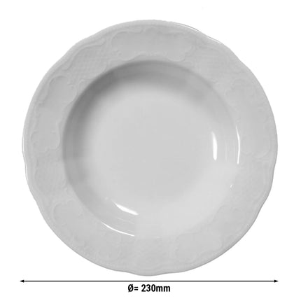 (6 pcs) SELTMANN WEIDEN | Deep Soup Plate – Porcelain – Ø 23 cm – SALZBURG – White