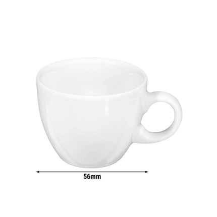 (6 pcs) SELTMANN WEIDEN | Espresso Cup Set – White Porcelain – Meran Basic – 90 ml (9 cl)