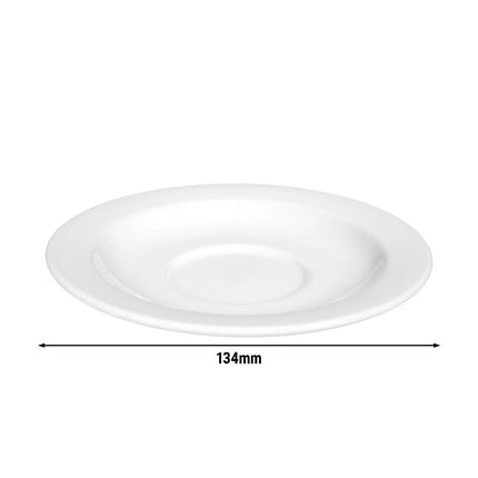 (6 pcs) SELTMANN WEIDEN | MERAN BASIC Porcelain Saucer – Ø 130 mm – White – High-Gloss