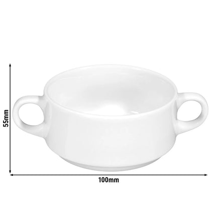 (6 pcs) SELTMANN WEIDEN | Meran Basic Series Soup Cup Set – Porcelain – With Handle – 280 ml