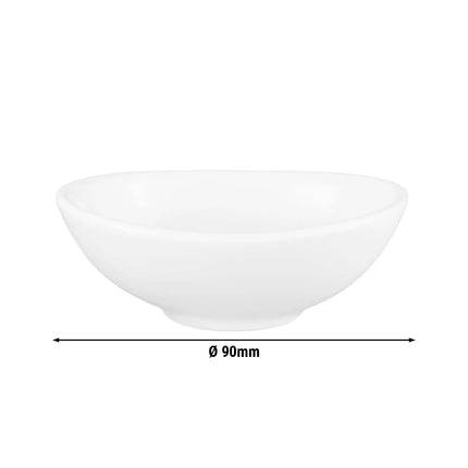 (6 pcs) SELTMANN WEIDEN | Oval Porcelain Dip Bowl – White – 90×65 mm