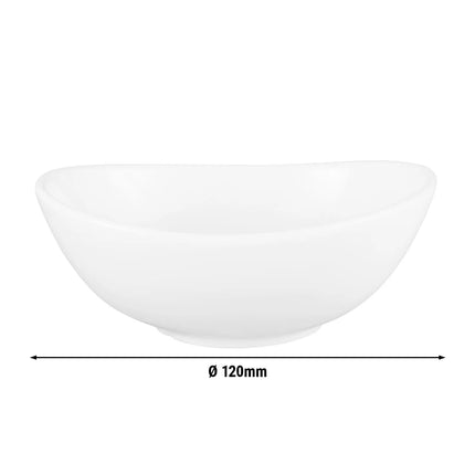 (6 pcs) SELTMANN WEIDEN | Oval Porcelain Dip Bowl – White – 90×65 mm