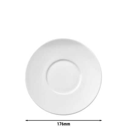 (6 pcs) SELTMANN WEIDEN | Porcelain Saucer Set – Coffe-e-Motion Series – White – Ø 170.5 mm