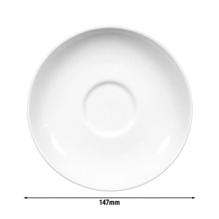 (6 pcs) SELTMANN WEIDEN | Porcelain Saucer Set – Meran Basic Series – White – Ø 147 mm