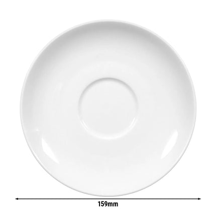 (6 pcs) SELTMANN WEIDEN | Porcelain Saucer Set – Meran Basic Series – White – Ø 159 mm
