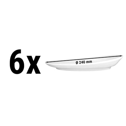 (6 pcs) SELTMANN WEIDEN | Porcelain Side Plate – flat – Ø 190 mm – white – Meran Organic