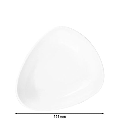 (6 pcs) SELTMANN WEIDEN | Roll / cake plate – COFFE-E-MOTION – Ø 220 mm – White Porcelain