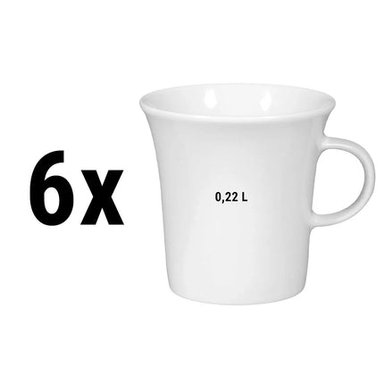 (6 pcs) SELTMANN WEIDEN | Savoy Cafeteria Coffee Cup – 220 ml Porcelain – White