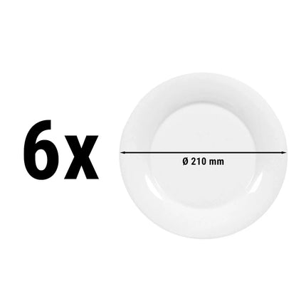 (6 pcs) SELTMANN WEIDEN | Savoy Side Plates – Flat – Ø 210 mm – White Porcelain