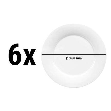 (6 pcs) SELTMANN WEIDEN | Savoy Side Plates – Flat – Ø 260 mm – White Porcelain