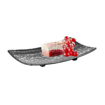(6 pcs) Serving Tray - GGM Gastro GLAMOUR - Melamine - 220x120mm - Height: 30mm - Black