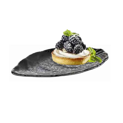 (6 pcs) Serving Tray - GGM Gastro GLAMOUR - Melamine - 250x155mm - Height: 15mm - Black