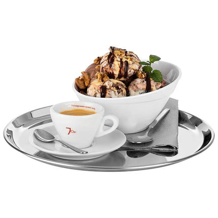 (6 pcs) Serving Tray - GGM Gastro KAFFEEHAUS - Stainless Steel - Ø270mm - Height: 15mm