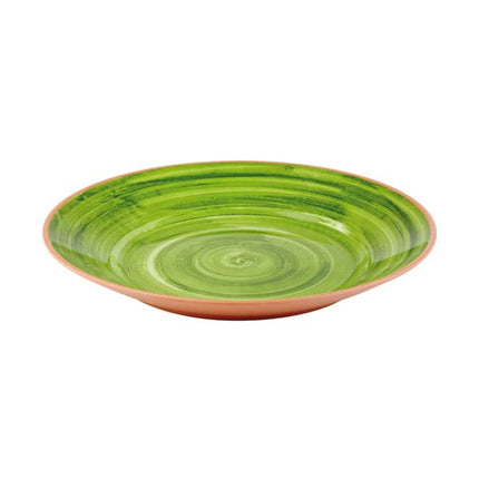 (6 pcs) Serving Tray - GGM Gastro LA VIDA - Melamine - Ø320mm - Height: 35mm - Green