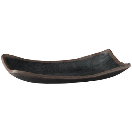 (6 pcs) Serving Tray - GGM Gastro MARONE - Melamine - 265x165mm - Height: 40mm - Black/Brown