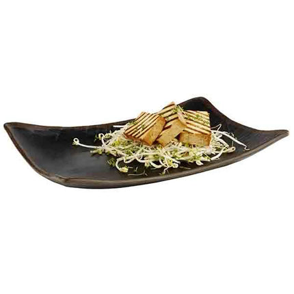 (6 pcs) Serving Tray - GGM Gastro MARONE - Melamine - 325x235mm - Height: 45mm - Black/Brown