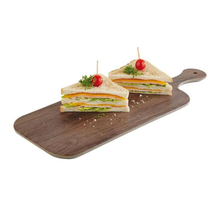 (6 pcs) Serving Tray - GGM Gastro OAK - Melamine - 530x200mm - Height: 15mm - Brown