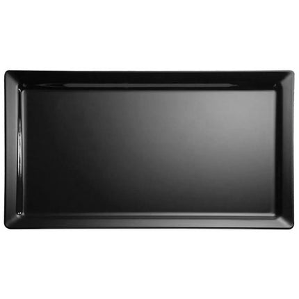 (6 pcs) Serving Tray - GGM Gastro PURE - Melamine - 400x300mm - Height: 30mm - Black