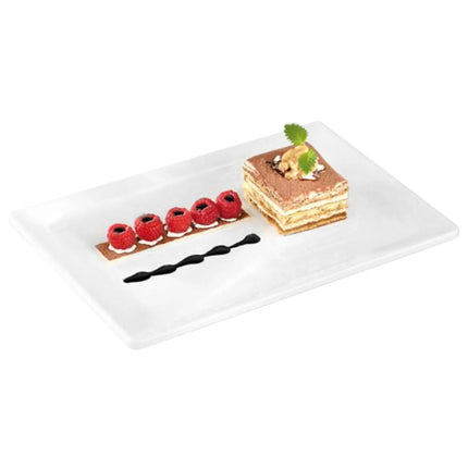 (6 pcs) Serving Tray - GGM Gastro PURE - Melamine - 530x180mm - Height: 30mm - White