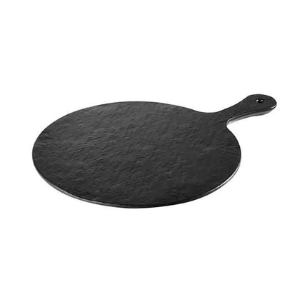 (6 pcs) Serving Tray - GGM Gastro SLATE ROCK - Melamine - 420x300mm - Height: 15mm - Black