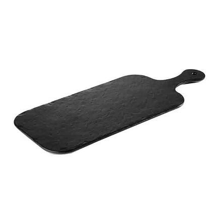 (6 pcs) Serving Tray - GGM Gastro SLATE ROCK - Melamine - 530x200mm - Height: 15mm - Black