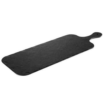 (6 pcs) Serving Tray - GGM Gastro SLATE ROCK - Melamine - 610x200mm - Height: 15mm - Black