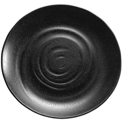 (6 pcs) Serving Tray - GGM Gastro ZEN - Melamine - Ø280mm - Height: 30mm - Black