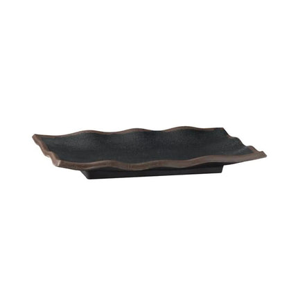 (6 pcs) Tray - GGM Gastro MARONE - Melamine - 225x150mm - Height: 30mm - Black/Brown
