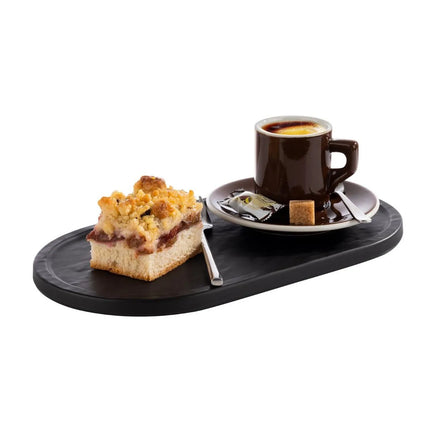 (6 pcs) Tray - GGM Gastro SLATE - Melamine - 280x155mm - Height: 10mm - Black