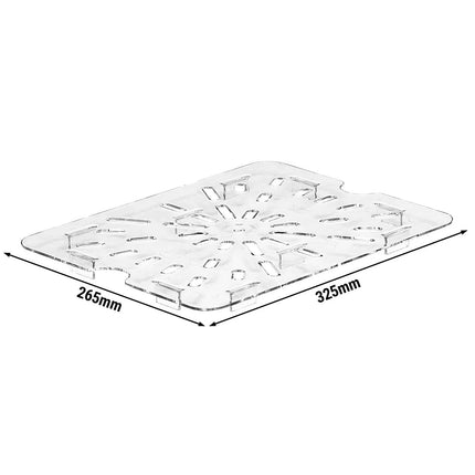 (6 pieces) CAMBRO | Commercial GN 1/2 Drain Shelf – Camview® Clear – BPA‑Free – Dishwasher Safe