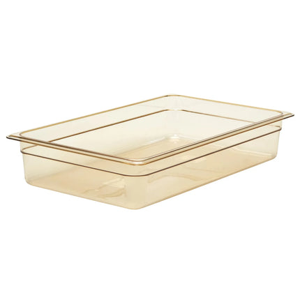 (6 pieces) CAMBRO | H-PAN™ Heat-Resistant Gastronorm Container - 1/1 - Amber – 100 mm