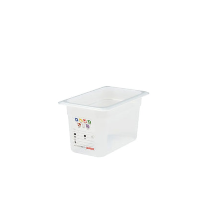 (6 pieces) CAMBRO | SafeTrak – Polypropylene – GN 1/4 container – translucent – height: 150mm
