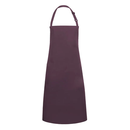 (6 pieces) KARLOWSKY | Basic Bib Apron – Aubergine - 750×900 mm - Adjustable Neck