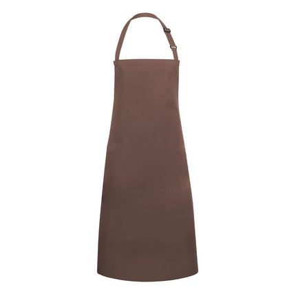 (6 pieces) KARLOWSKY | Basic Bib Apron – Light Brown - 750×900 mm - Adjustable Neck