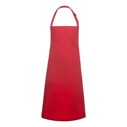 (6 pieces) KARLOWSKY | Basic Bib Apron – Red - 750×900 mm - Adjustable Neck