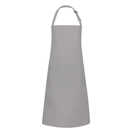 (6 pieces) KARLOWSKY | Basic Chef Bib Apron with Pocket – Basalt Grey - 750×900 mm - 2-Section Pocket