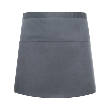 (6 pieces) KARLOWSKY | Basic Waist Apron with Pocket – Anthracite - 600x350 mm