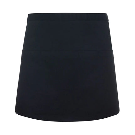 (6 pieces) KARLOWSKY | Basic Waist Apron with Pocket – Black - 600x350 mm