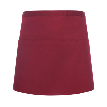 (6 pieces) KARLOWSKY | Basic Waist Apron with Pocket – Bordeaux - 600x350 mm